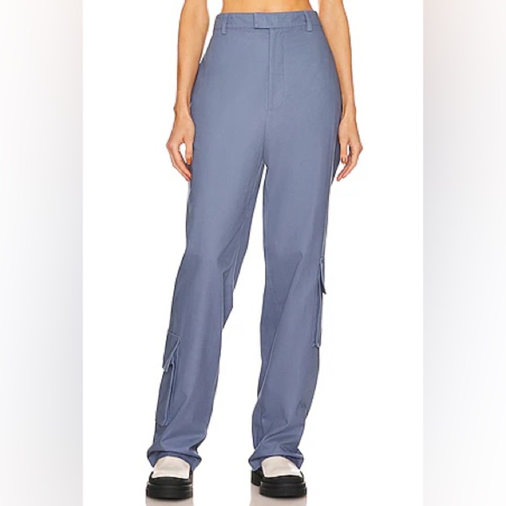 HELSA NWT Blue Gray High-Waisted Chino Cargo Trousers - Picture 1 of 11